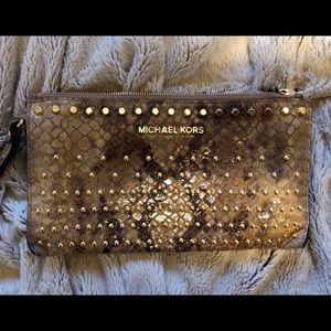 Michael Kors Gold studded Wristlet